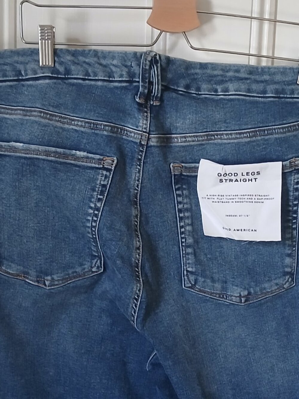 Good American Good Legs Straight Jeans Always Fits NWT size 14-18 button fly - Picture 5 of 9